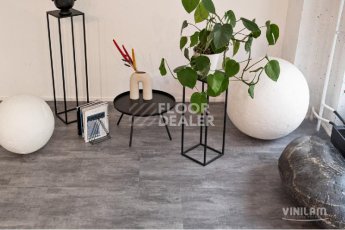 Кварцвиниловые полы Ceramo Vinilam Stone 8 мм 71616 Цемент Серый фото 1 | FLOORDEALER